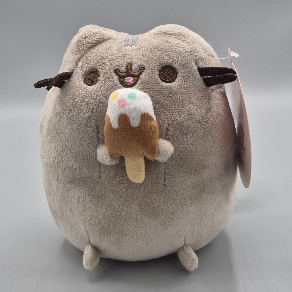 Pusheen the Cat Fiesta Grey‎ Plush Snackables Ice Cream Bar 6.5 Inch 2024 NWT